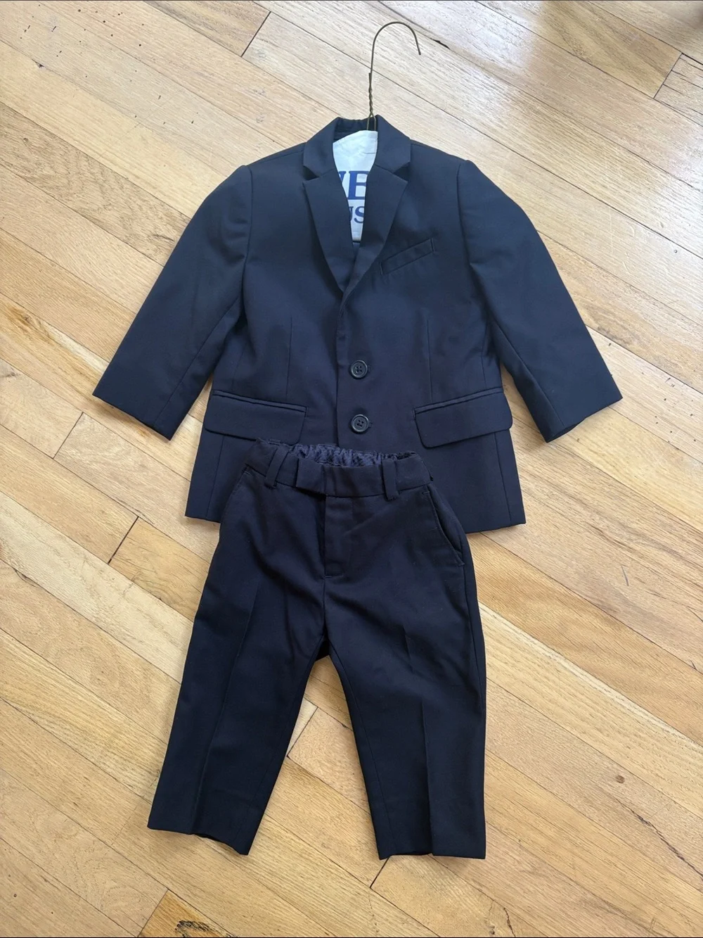 Little Boys' Classic Navy Suit Jacket & Pants Set